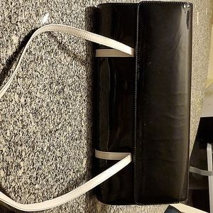 Black and white clutch